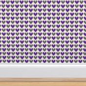 Hearts Beat Purple Pattern