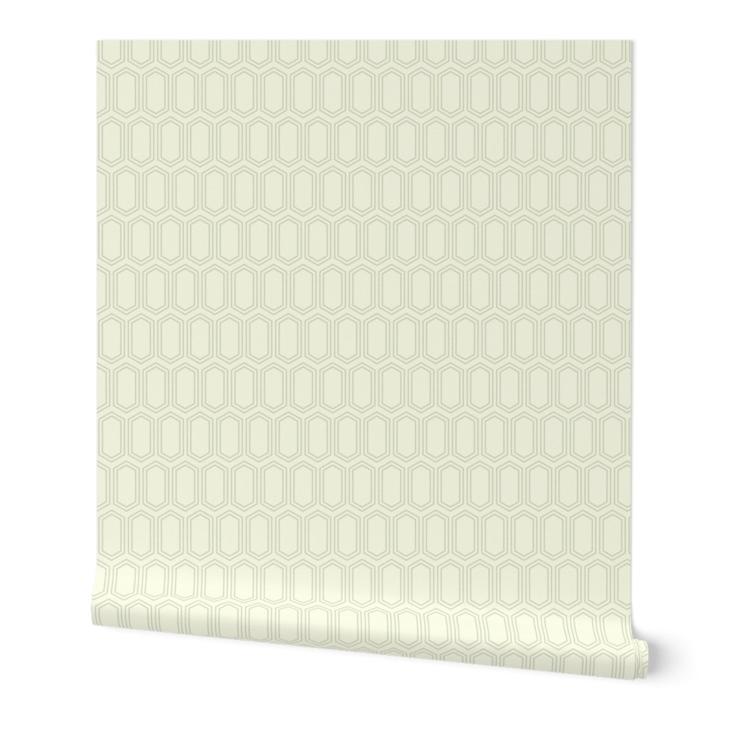 Elongated Hexagon Geometric Pattern (Line Dark on Light Neutral Grey)