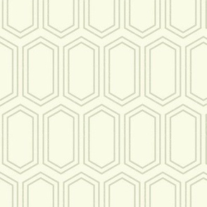 Elongated Hexagon Geometric Pattern (Line Dark on Light Neutral Grey)