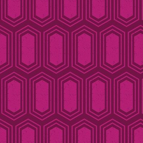 Elongated Hexagon Geometric Pattern (Fill Magenta on Deep Red)
