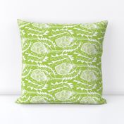 Birds Nest Banksia Tea Towel Fat Quarter Lime