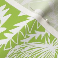 Birds Nest Banksia Tea Towel Fat Quarter Lime