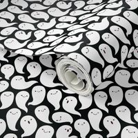 Spooky Cute Ghosts White and Black