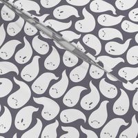 Spooky Cute Ghosts White and Dark Grey