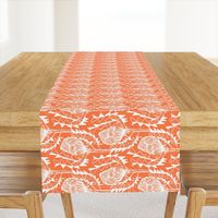 Birds Nest Banksia Tea Towel Fat Quarter Orange