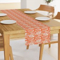 Birds Nest Banksia Tea Towel Fat Quarter Orange