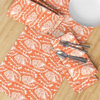 Birds Nest Banksia Tea Towel Fat Quarter Orange