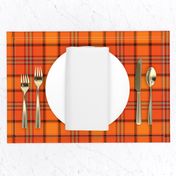 Fall Orange Plaid Pattern - Larger