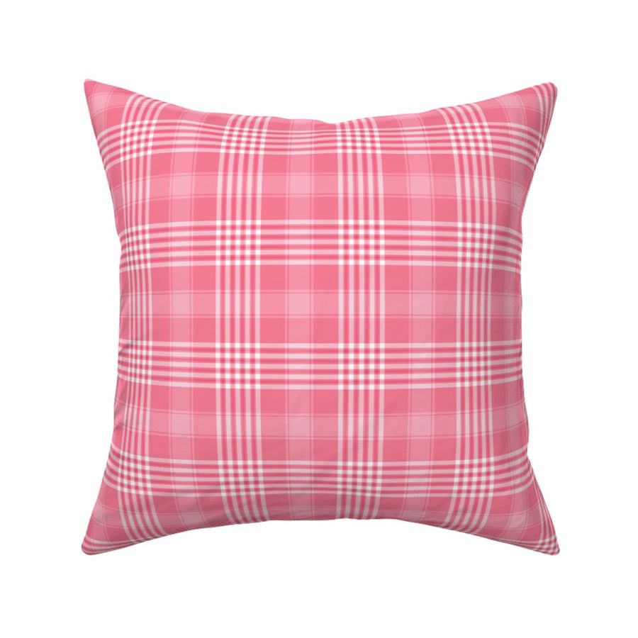 Pastel Pink Plaid Fabric | Spoonflower
