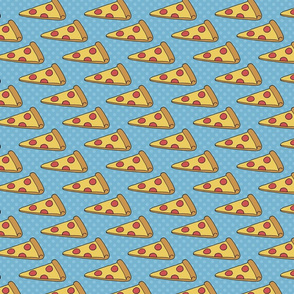 Pizza Slices on Blue