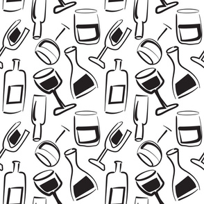Wine Glasses & Wine Bottles