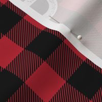 Fat Quarter - so deerly loved - buffalo plaid - pillow/lovey