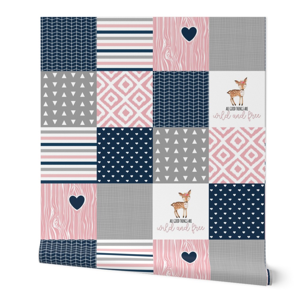 4.5 inch Wild & Free - Wholecloth Cheater Quilt