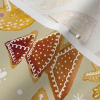 gingerbread cookies on light background 
