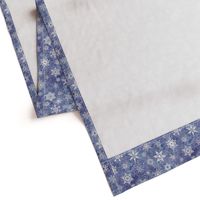 snowflakes - geometric shapes on denim blue