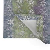 snowflake stripes - geometric shapes on lime, blue, purple