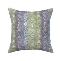 snowflake stripes - geometric shapes on lime, blue, purple