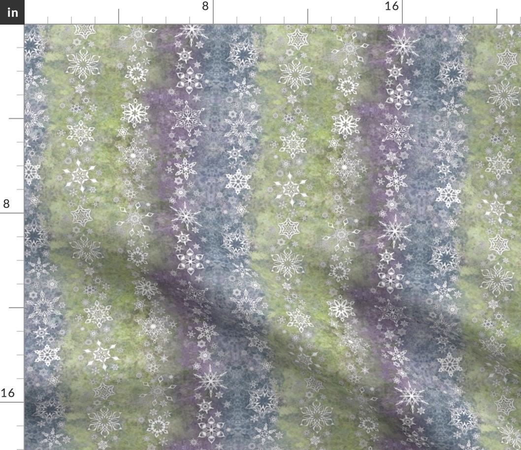 snowflake stripes - geometric shapes on lime, blue, purple