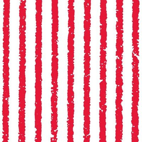 Vertical Lullaby Stripes( Red/White)