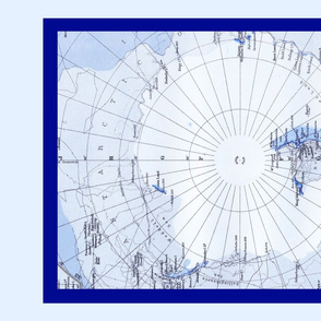 south pole map tea towel