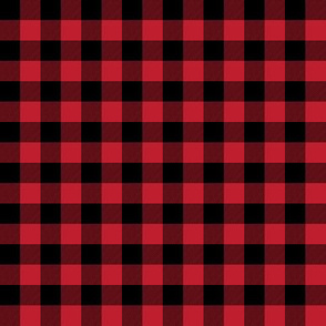 1/2" Black + Red Buffalo Plaid – Lumberjack Buffalo Check