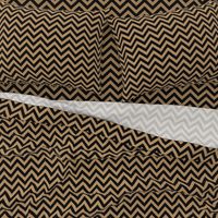 Three Inch Camel Brown and Black Chevron Stripes