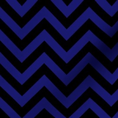 Three Inch Midnight Blue and Black Chevron Stripes