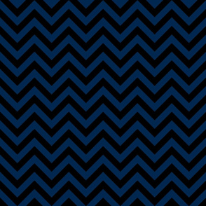 Three Inch Navy Blue and Black Chevron Stripes