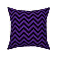 Three Inch Purple and Black Chevron Stripes