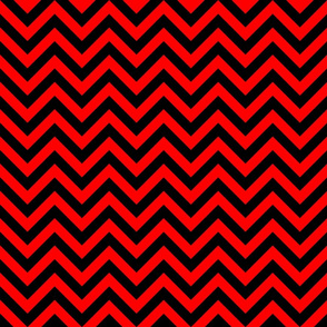 Three Inch Red and Black Chevron Stripes