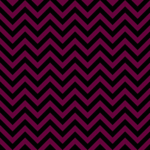 Three Inch Tyrian Purple and Black Chevron Stripes