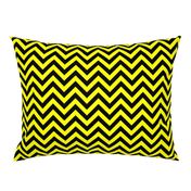 Three Inch Yellow and Black Chevron Stripes