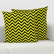 Three Inch Yellow and Black Chevron Stripes