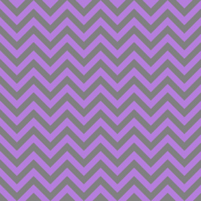 Three Inch Lavender Purple and Medium Gray Chevron Stripes