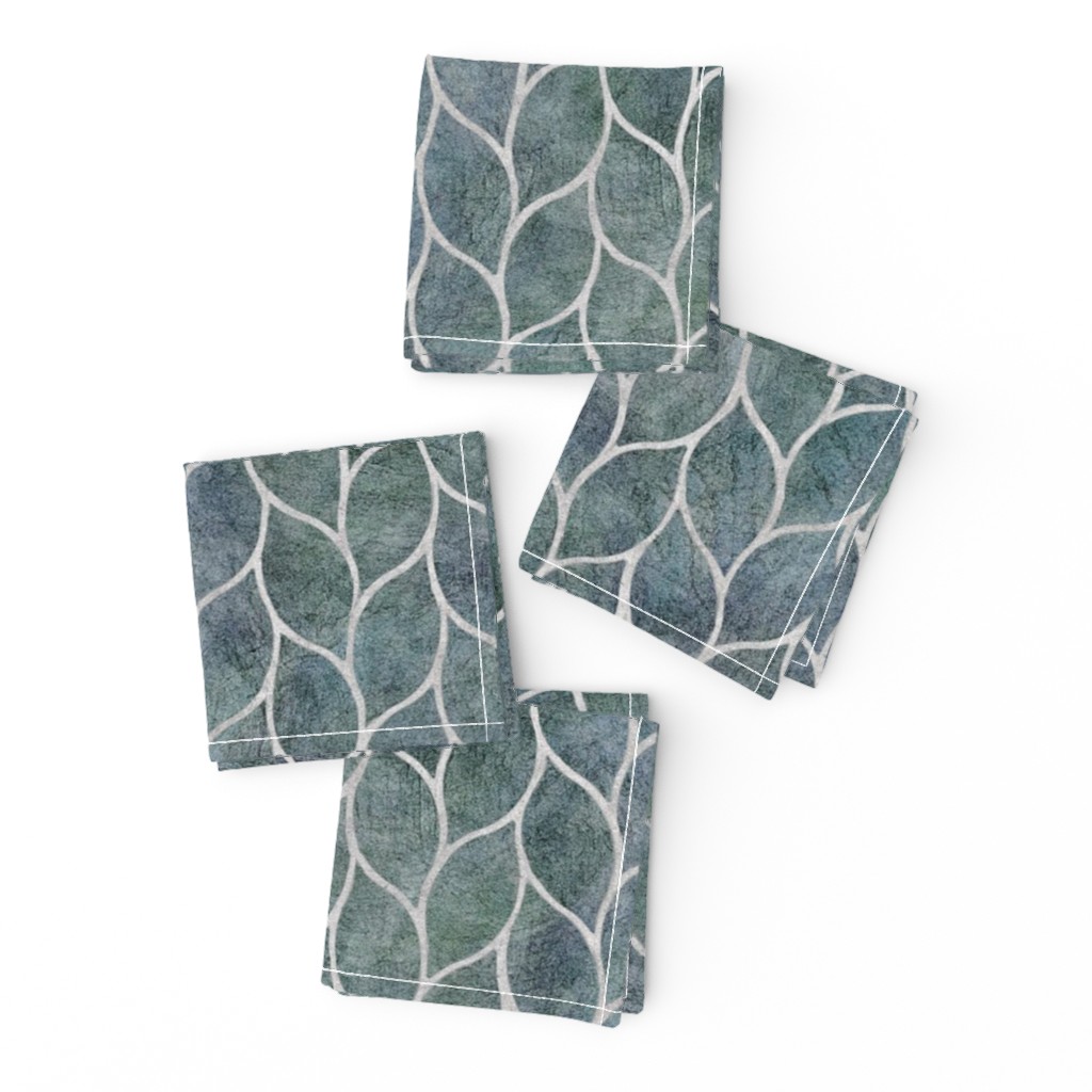 leaf tile blue-grey 