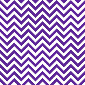 Three Inch Purple and White Chevron Stripes