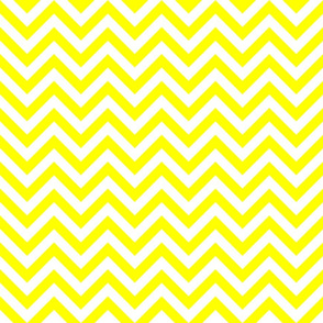 Three Inch Yellow and White Chevron Stripes