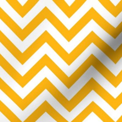 Three Inch Yellow Gold and White Chevron Stripes