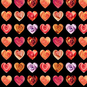 9 hearts single roses