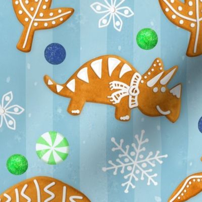 Gingerbread Dinos - Icy Blue