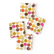 Fall Autumn Truffle Dots || Orange Gold Gray Pink Plum Drops Spots Chocolate Circle Ball _ Miss Chiff Designs