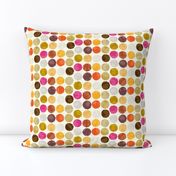 Fall Autumn Truffle Dots || Orange Gold Gray Pink Plum Drops Spots Chocolate Circle Ball _ Miss Chiff Designs