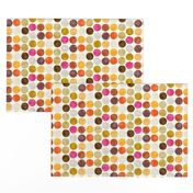 Fall Autumn Truffle Dots || Orange Gold Gray Pink Plum Drops Spots Chocolate Circle Ball _ Miss Chiff Designs