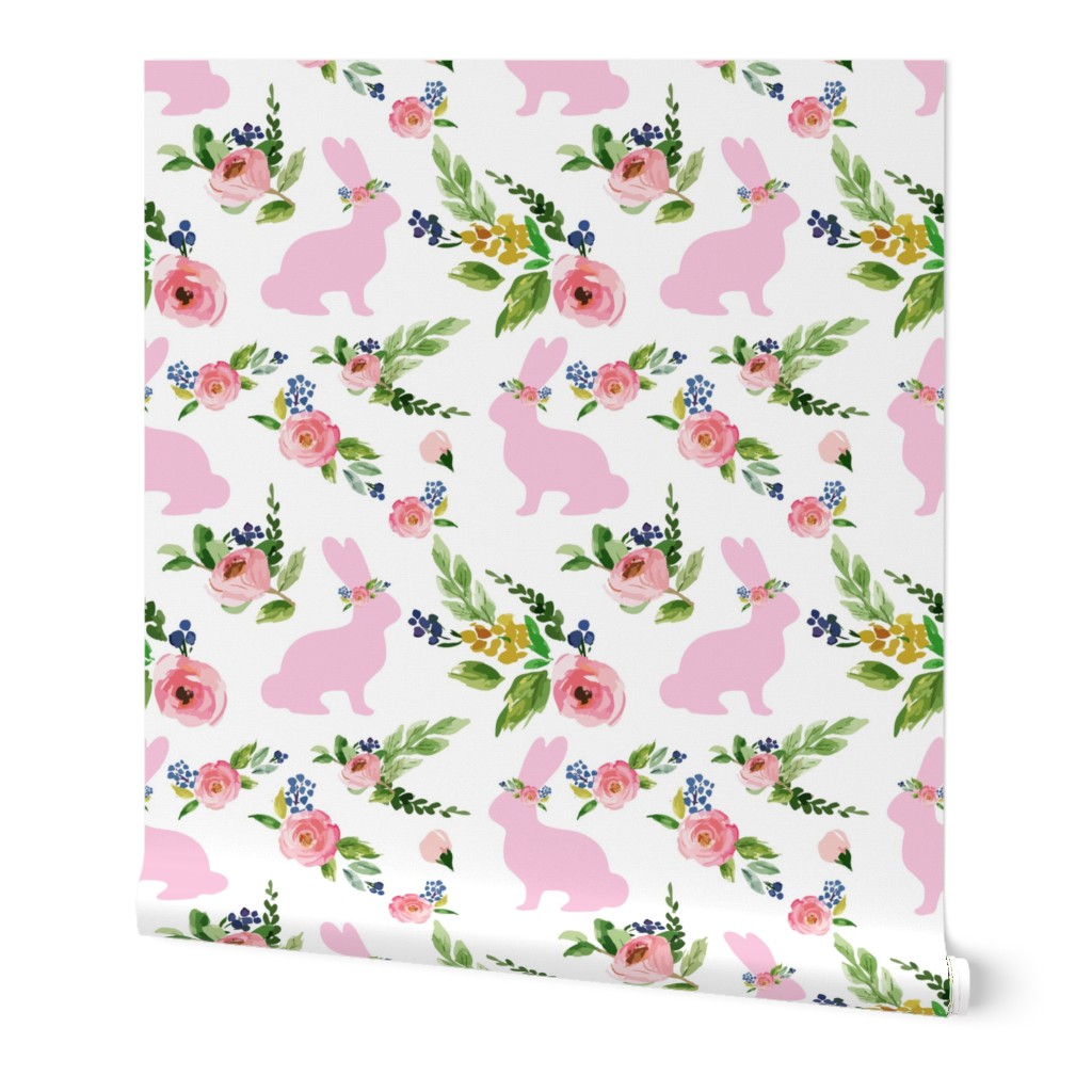 Bunnies Spring Floral