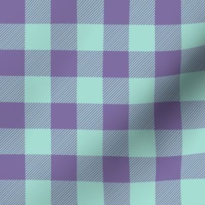 1" Violet + Mint Buffalo Plaid – Lumberjack Buffalo Check