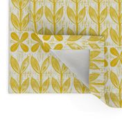 lino block flowers // sunset yellow