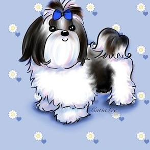 Shih Tzu Black Blue L