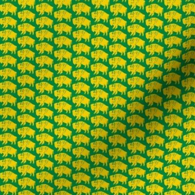 Bison Print - Green & Gold (0.75 inch)