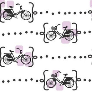 Ride a bike in lilac