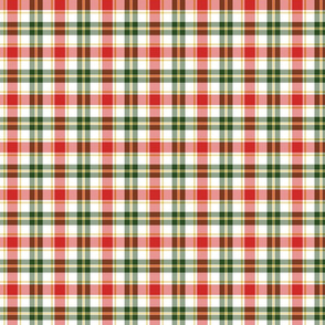 Red and Green Christmas Plaid - Medium Scale